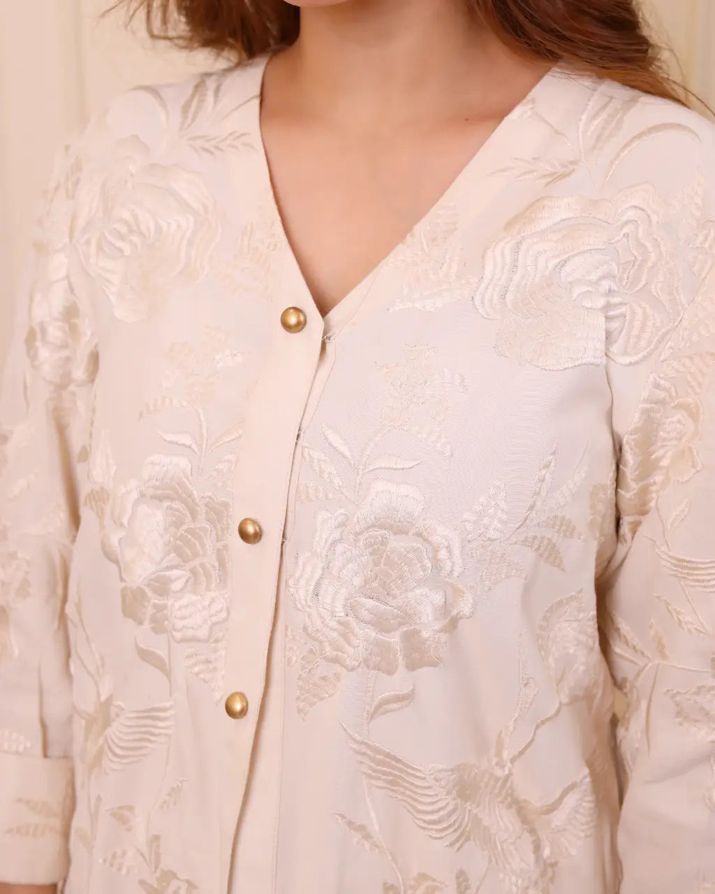 Cream Embroidery(set)