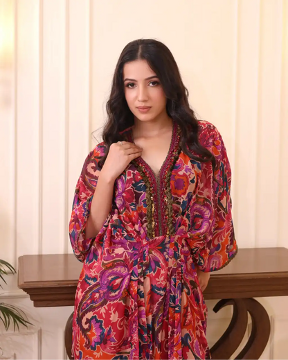 Aaliya Pink Kaftan