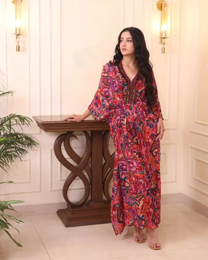 Aaliya Pink Kaftan