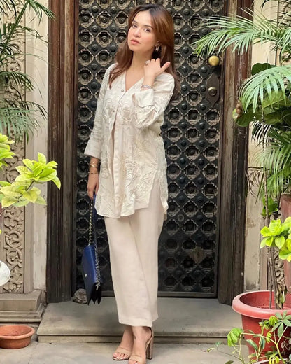 Cream Embroidery(set)