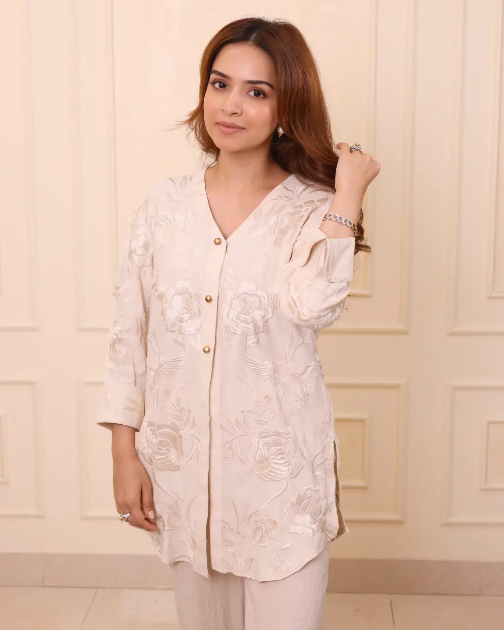 Cream Embroidery(set)